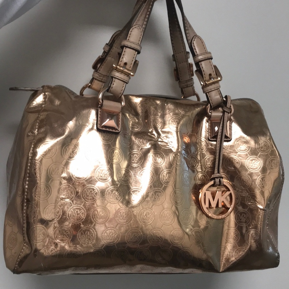 Large Gold Michael Kors Purse